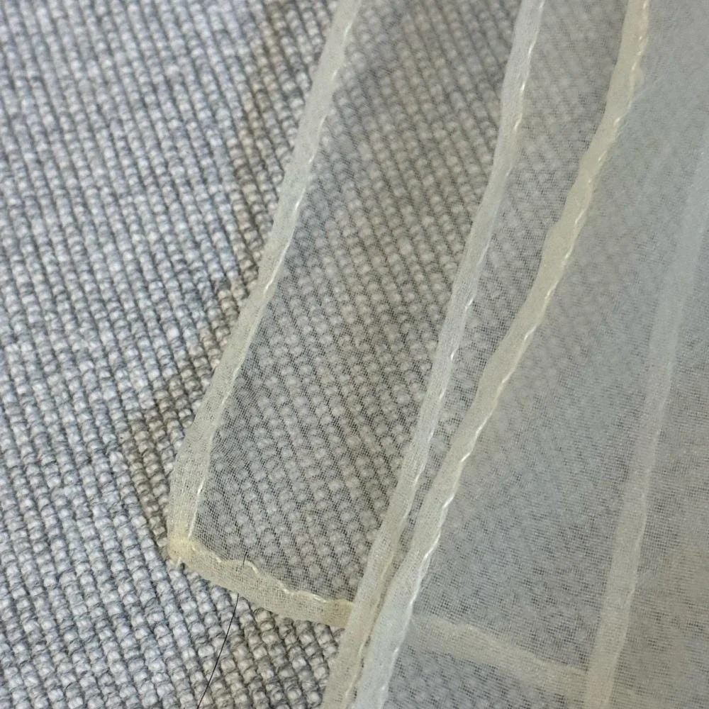 Vtg 1950s Bariba Georgie Nylon Scarf - Hidden Geisha Novelty‎ Embroidery - 60x20